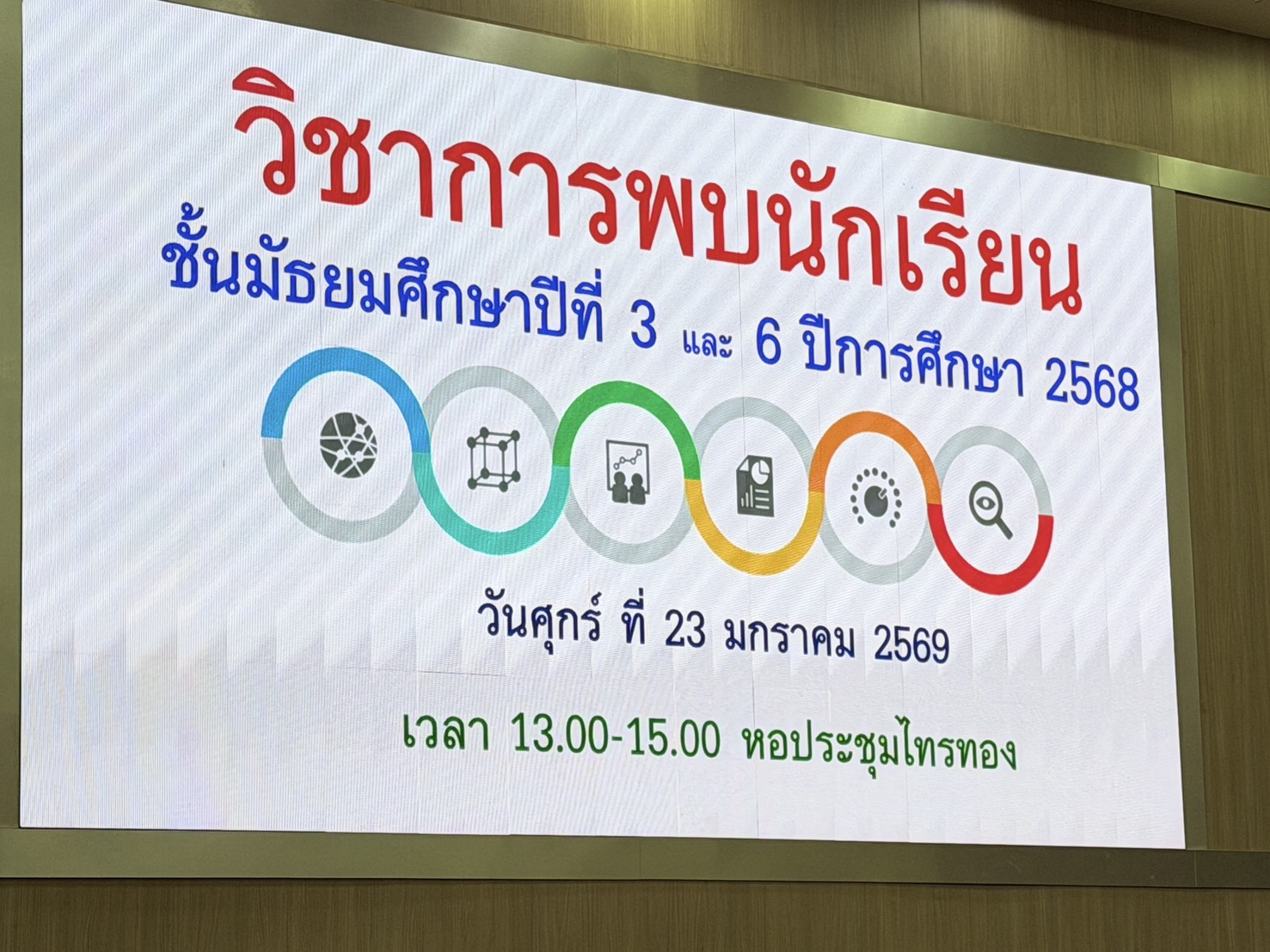 วิชาการพบนักเรียน ม.3&ม.6